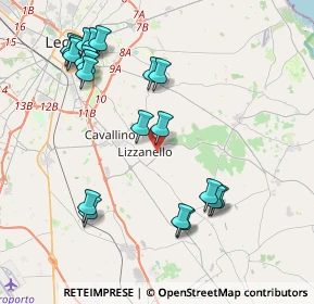 Mappa Via Annunziata, 73023 Lizzanello LE, Italia (4.804)