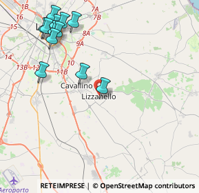 Mappa Piazza S. Lorenzo, 73023 Lizzanello LE, Italia (5.40417)