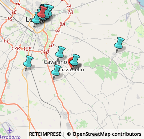 Mappa Piazza S. Lorenzo, 73023 Lizzanello LE, Italia (5.436)