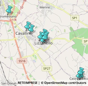 Mappa Piazza S. Lorenzo, 73023 Lizzanello LE, Italia (2.16818)