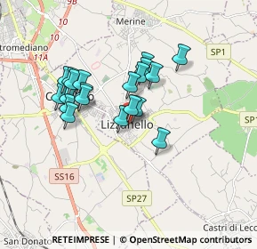 Mappa Piazza S. Lorenzo, 73023 Lizzanello LE, Italia (1.5585)