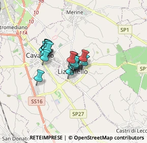 Mappa Piazza S. Lorenzo, 73023 Lizzanello LE, Italia (1.0995)