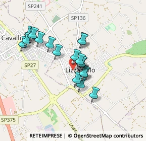 Mappa Via A. Vespucci, 73023 Lizzanello LE, Italia (0.775)