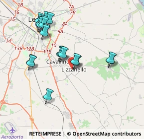 Mappa Via A. Vespucci, 73023 Lizzanello LE, Italia (4.3125)