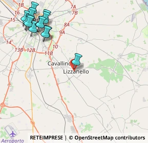 Mappa Via A. Vespucci, 73023 Lizzanello LE, Italia (6.01077)