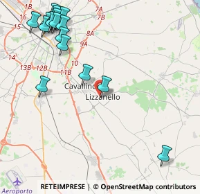 Mappa Via A. Vespucci, 73023 Lizzanello LE, Italia (5.96118)