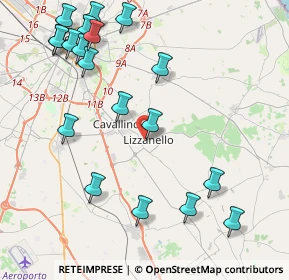 Mappa Via A. Vespucci, 73023 Lizzanello LE, Italia (5.46632)