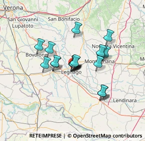 Mappa Via G. B. Morgagni, 37045 Legnago VR, Italia (9.73)