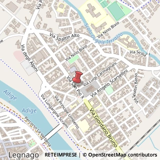 Mappa Via Papa Pio X, 21, 37045 Legnago VR, Italia, 37045 Legnago, Verona (Veneto)