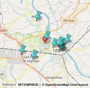 Mappa Via Arnaldo Fusinato, 37045 Legnago VR, Italia (1.43083)