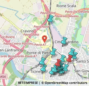 Mappa Piazzale Camillo Golgi, 27100 Pavia PV, Italia (1.278)
