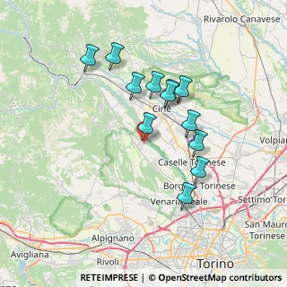 Mappa Via Giacomo Matteotti, 10070 Robassomero TO, Italia (6.34833)