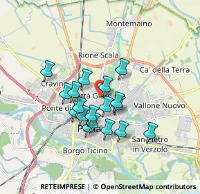 Mappa Via Olivelli, 27100 Pavia PV, Italia (1.34444)