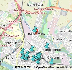 Mappa Via Olivelli, 27100 Pavia PV, Italia (1.335)