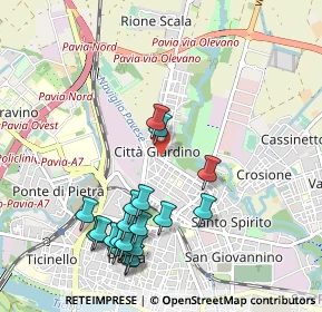 Mappa Via Olivelli, 27100 Pavia PV, Italia (1.1265)