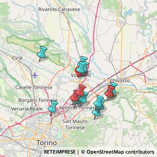 Mappa Via Padova, 10088 Volpiano TO, Italia (6.44267)