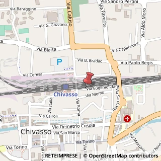 Mappa Via Eugenio Clara, 14, 10034 Chivasso, Torino (Piemonte)