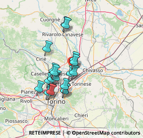 Mappa Via Fidia, 10088 Volpiano TO, Italia (11.36611)