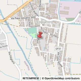 Mappa Via Mulino, 5, 27010 Copiano, Pavia (Lombardia)