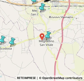 Mappa Via Giocondo Vascon, 35040 Megliadino San Vitale PD, Italia (3.39842)