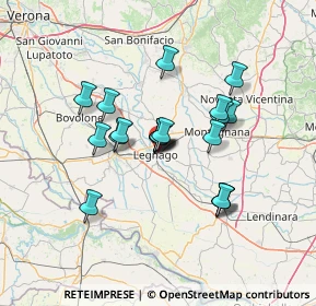 Mappa Via Giordano Bruno, 37045 Legnago VR, Italia (10.7105)