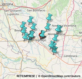 Mappa Via Giordano Bruno, 37045 Legnago VR, Italia (9.912)