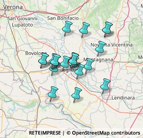 Mappa Via Giordano Bruno, 37045 Legnago VR, Italia (10.445)