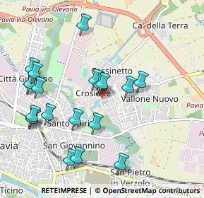 Mappa Via Alessandria, 27100 Pavia PV, Italia (1.074)