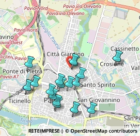 Mappa Via Guglielmo Marconi, 27100 Pavia PV, Italia (1.0025)