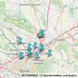 Mappa Via Rovigo, 10088 Volpiano TO, Italia (7.52)
