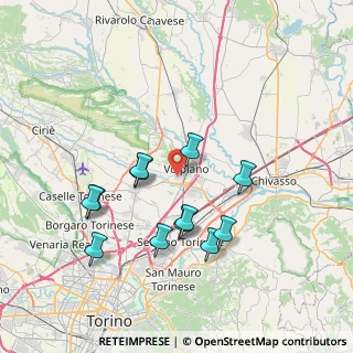 Mappa Via Rovigo, 10088 Volpiano TO, Italia (7.15167)