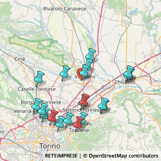 Mappa Via rodrigo, 10088 Volpiano TO, Italia (8.537)