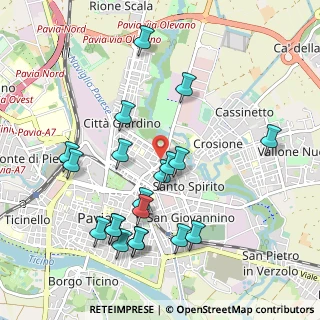 Mappa Via Gaffurio, 27100 Pavia PV, Italia (1.067)