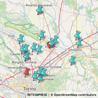Mappa Via San Grato, 10088 Volpiano TO, Italia (8.983)