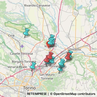 Mappa Via San Grato, 10088 Volpiano TO, Italia (6.43)