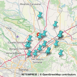 Mappa Via San Grato, 10088 Volpiano TO, Italia (7.45222)