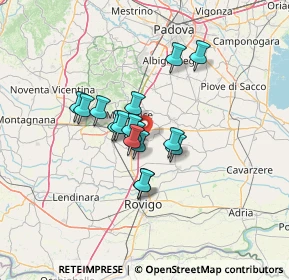 Mappa 35020 Pozzonovo PD, Italia (9.44563)