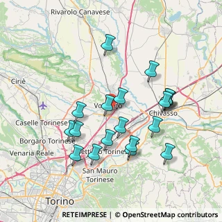 Mappa Via Verdi Giuseppe, 10088 Volpiano TO, Italia (7.28737)