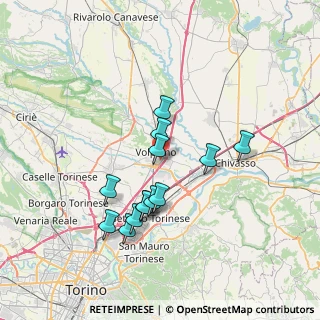 Mappa Via Verdi Giuseppe, 10088 Volpiano TO, Italia (6.35923)