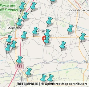 Mappa Via Giacomo Leopardi, 35023 Bagnoli di Sopra PD, Italia (10.0695)