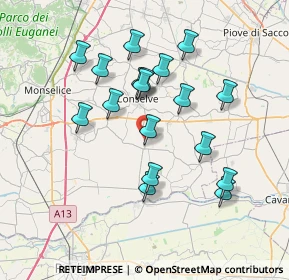 Mappa Via Giacomo Leopardi, 35023 Bagnoli di Sopra PD, Italia (6.76722)