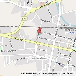 Mappa Via odetti 9, 13044 Crescentino, Vercelli (Piemonte)