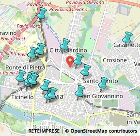 Mappa Via Cicco Simonetta, 27100 Pavia PV, Italia (1.082)