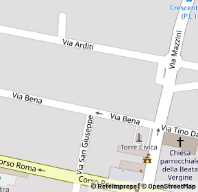 Mappa Via F. Bena, 13044 Crescentino VC, Italia (0.09231)