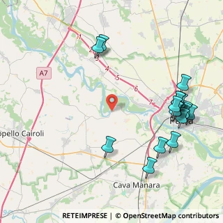 Mappa Frazione Canarazzo, 27100 Pavia PV, Italia (5.02941)