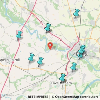 Mappa Frazione Canarazzo, 27100 Pavia PV, Italia (4.98167)