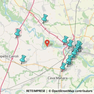 Mappa Frazione Canarazzo, 27100 Pavia PV, Italia (5.01846)