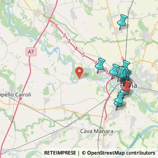 Mappa Frazione Canarazzo, 27100 Pavia PV, Italia (4.73231)