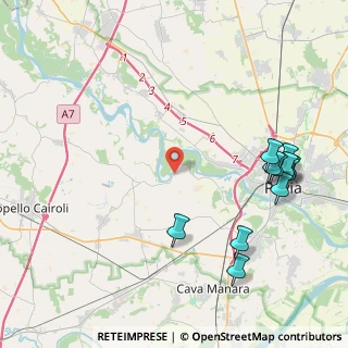 Mappa Frazione Canarazzo, 27100 Pavia PV, Italia (5.09727)