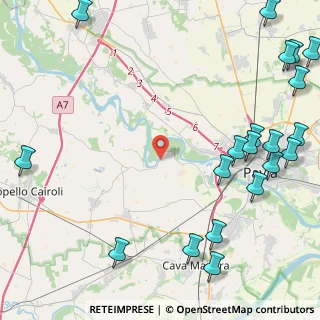 Mappa Frazione Canarazzo, 27100 Pavia PV, Italia (6.5805)